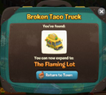The player getting the Broken Taco Truck
