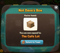 The player getting the Not Dave's Box