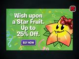 Another advertisement. Note that it is called Star Fruit