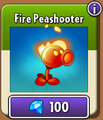 Fire Peashooter in the new store