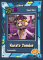 Karate Zombie's Stricker card