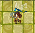 An Adventurer Zombie is being carried by Bug Zombie