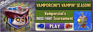 Zombot Tomorrow-tron in an advertisement for Vamporcini's BOSS FIGHT Tournament in Arena (Vamporcini's Vampin' Season)