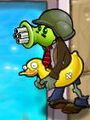 A Ducky Tube Gatling Pea Zombie
