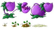 Chomper and Potato Mine concept arts(Plants vs. Zombies)
