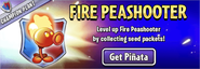 Fire Peashooter in an advertisement as the Champion Plant