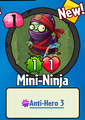 The player receiving Mini-Ninja from a Basic Pack