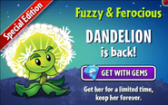 July ad for Dandelion