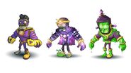 Toxic Brainz concept sheet with Super Brainz and Cozmic Brainz