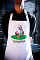 A Barbecue Zombie apron being worn