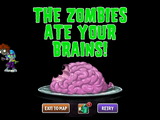 An Arcade Zombie ate the players brains!