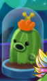 A Cactus in a jar behind the plant hero in the spaceship in Citron missions such as Code Orange! Citron Invades!