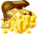 A chest of coins