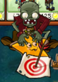 Cardboard Starfruit being stolen by a Bungee Zombie