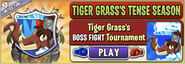 Zombot Tuskmaster 10,000 BC in an advertisement for Tiger Grass' BOSS FIGHT Tournament in Arena (Tiger Grass' Tense Season)