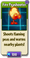 Transparent Fire Peashooter in the store