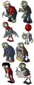 Concept design, along with Digger Zombie, Pogo Zombie, Dolphin Rider Zombie, Balloon Zombie, Zomboni, Screen Door Zombie, and Newspaper Zombie (Plants vs. Zombies)