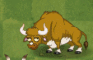 Zombie Bull walking without Zombie Bull Rider (animated)