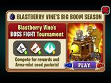 Zombot War Wagon in an advertisement for Blastberry Vine's BOSS FIGHT Tournament in Arena (Blastberry Vine's Big Boom Season)