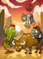 On an unused promo with Snapdragon, Zombie Bull Rider, and Balloon Zombie (Plants vs. Zombies Heroes)