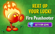Fire Peashooter in an advert of Store