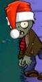 A Zombie wearing a Santa hat