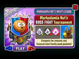 Zombot War Wagon in an advertisement for Murkadamia Nut's BOSS FIGHT Tournament in Arena (Murkadamia Nut's Mighty Season)