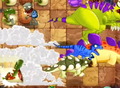 Plant Food effect scares the dinosaurs in the Dinosaur Stampede surprise attack (stage 2)