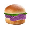 Lettuce Brain Burger (The lettuce is actually rat piss mixed with slime)