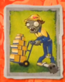 Delivery Zombie in a Plants vs. Zombies sticker album