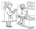 Patient Zombie having a doctor's appointment in an image posted on the Plants vs. Zombies Facebook page