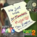 The zombies' Fake Note in PvZ Twitter on April Fools' Day 2019