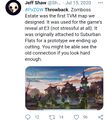 Jeff Shaw mentioning the original Zomboss Estate on Twitter