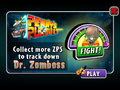 An advertisement for track down Dr. Zomboss