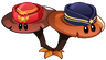 Ganoderma (red and blue flight attendant hats)