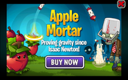 Another advertisement featuring Buckethead Zombie and Apple Mortar