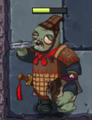 A Drunk Zombie losing its arm drinking
