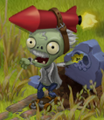 Rocket Zombie with his rocket in-game