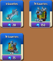 Gauntlets in the store