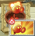 Fire Peashooter with its boost packet in the Zen Garden (10.5.2)